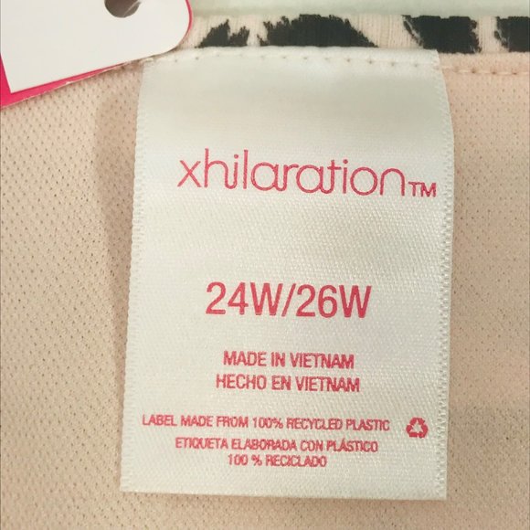 Xhilaration Women's Sz 20W/22W High Leg High Waist Swim Bottom Animal Print New - Picture 5 of 9